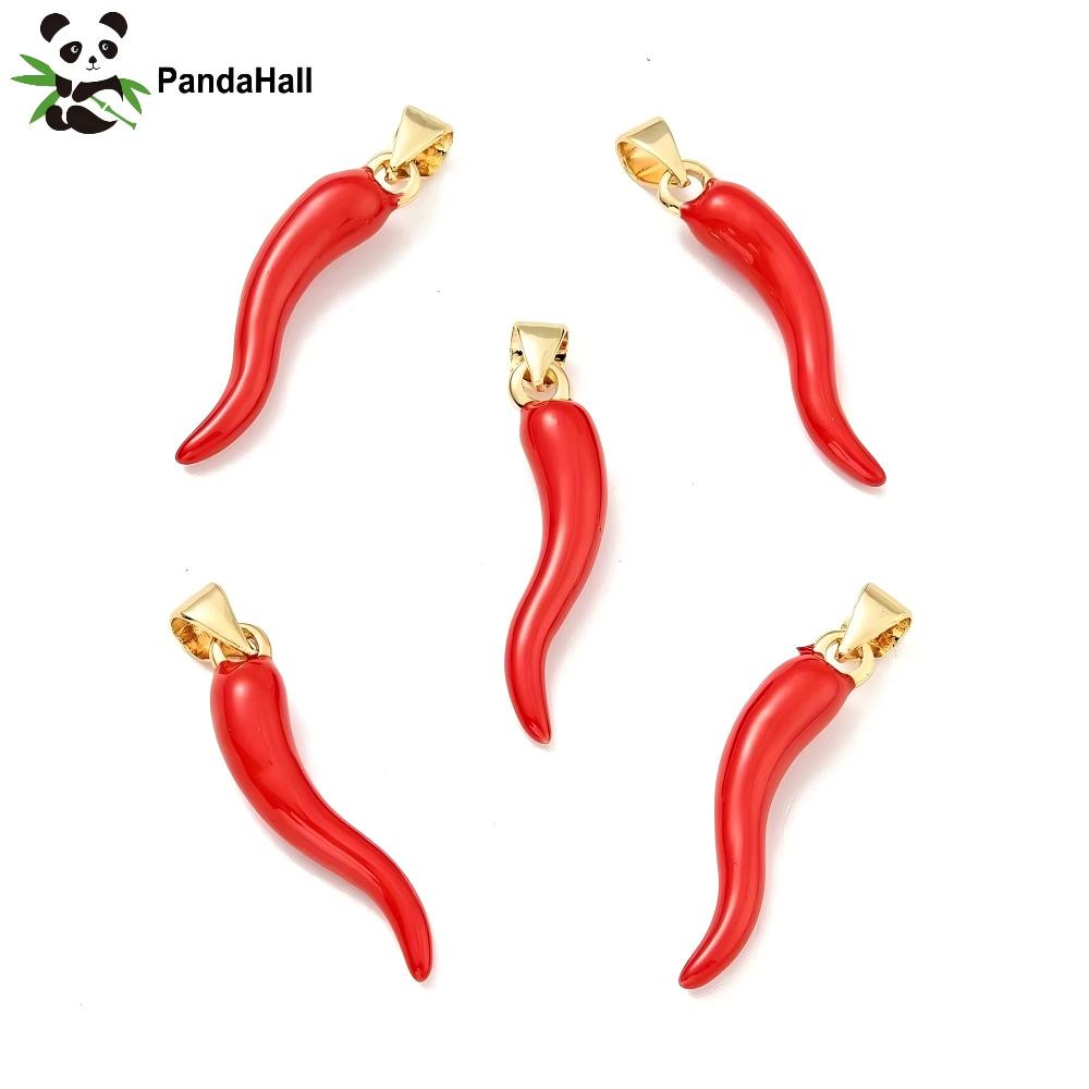 Musical Instrument Trumpet - PandaHall 20pcs Brass Enamel Pendants Cadmium