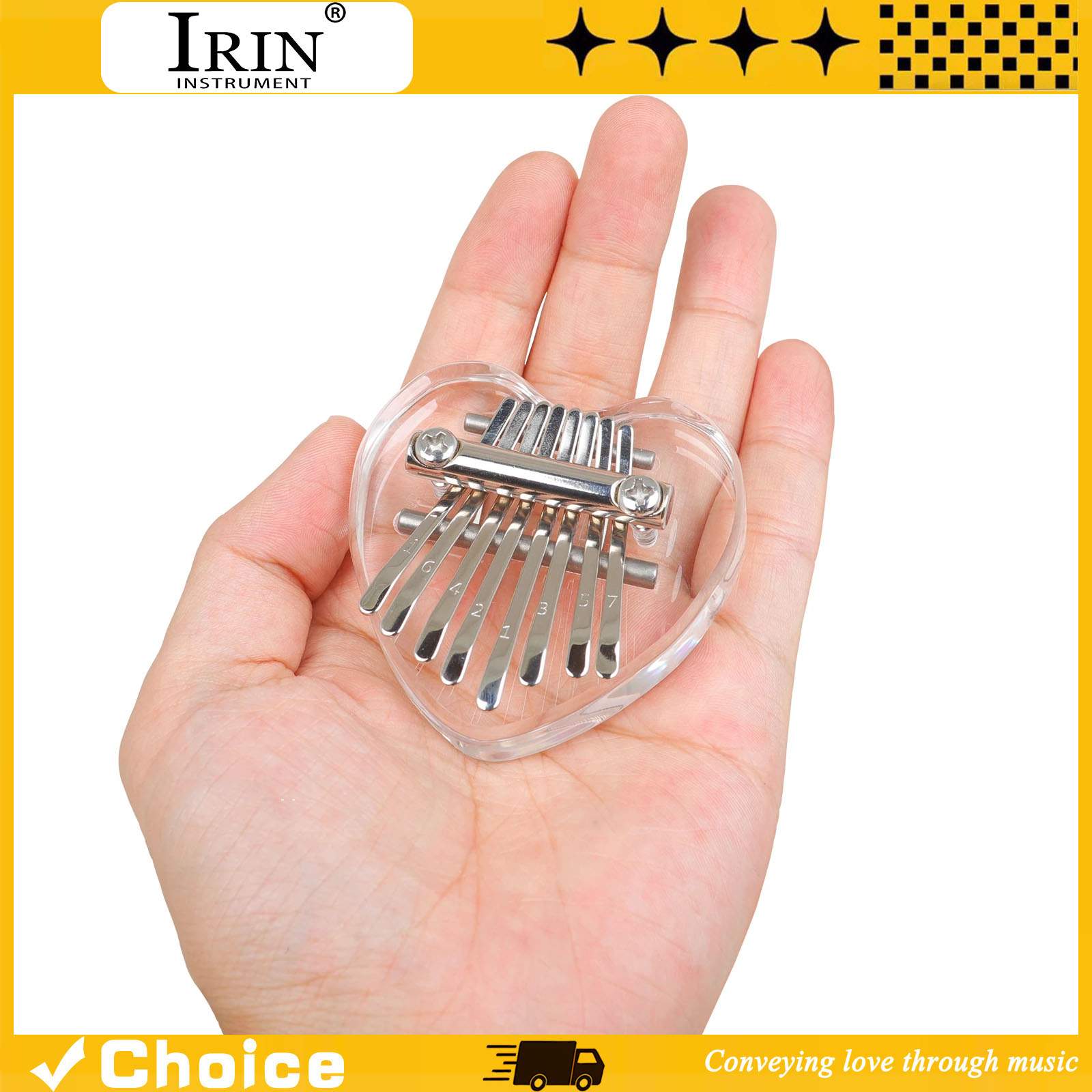 Musical Instrument Of Keyboard - 8-Key Kalimba Mini Thumb Piano Acrylic