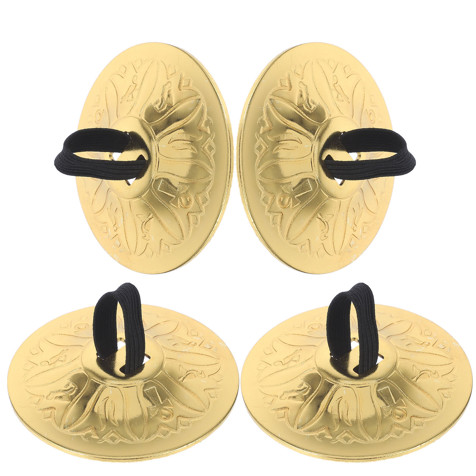 Musical Instrument Percussion - 2Pairs Copper Cymbals for Finger Cymbals