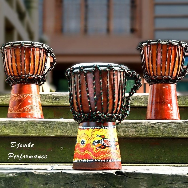 Musical Instrument Percussion - Children Beginner Small African Drum Solid