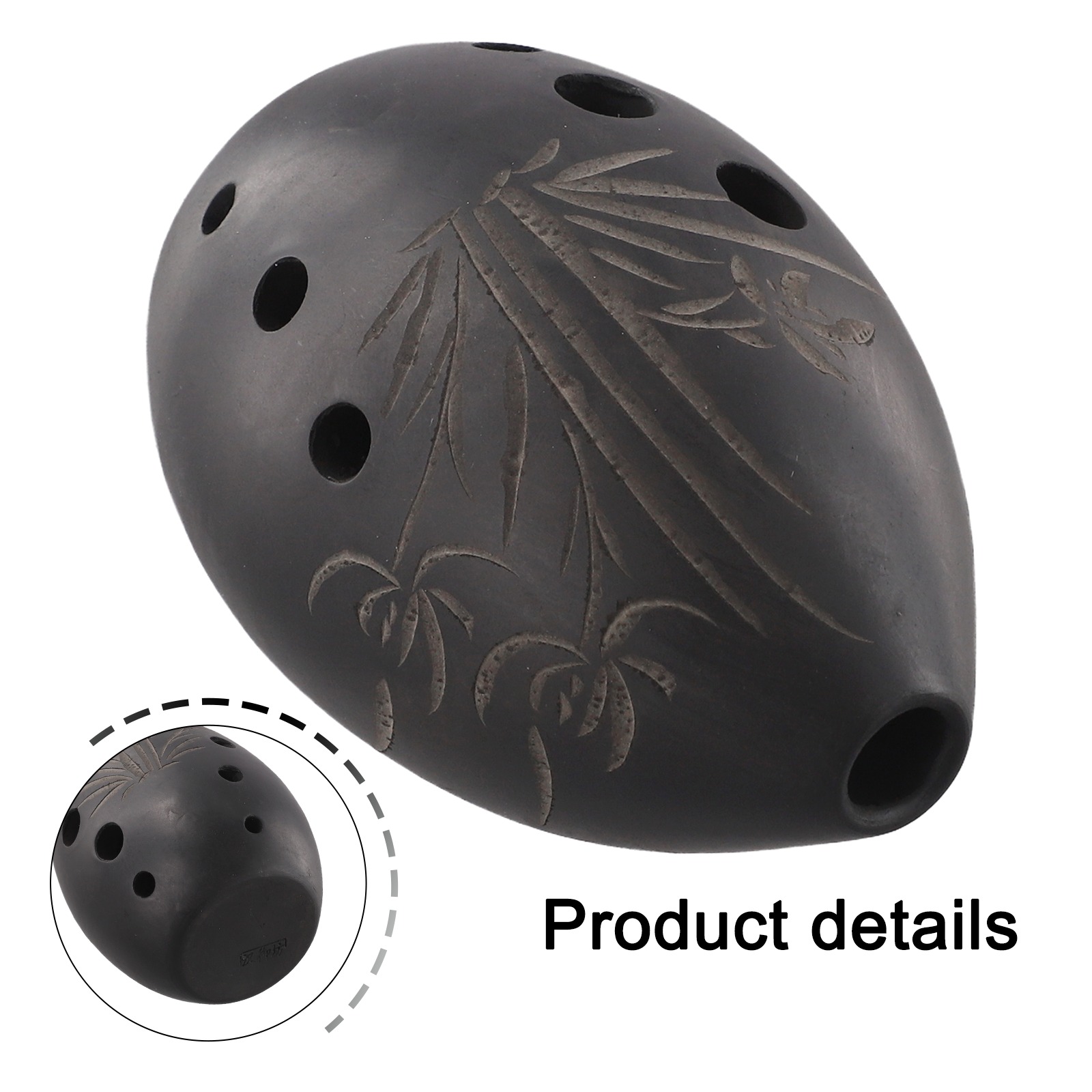 Black 8 Hole Ocarina Clay Xun  - Musical Instrument Xun recension och pris