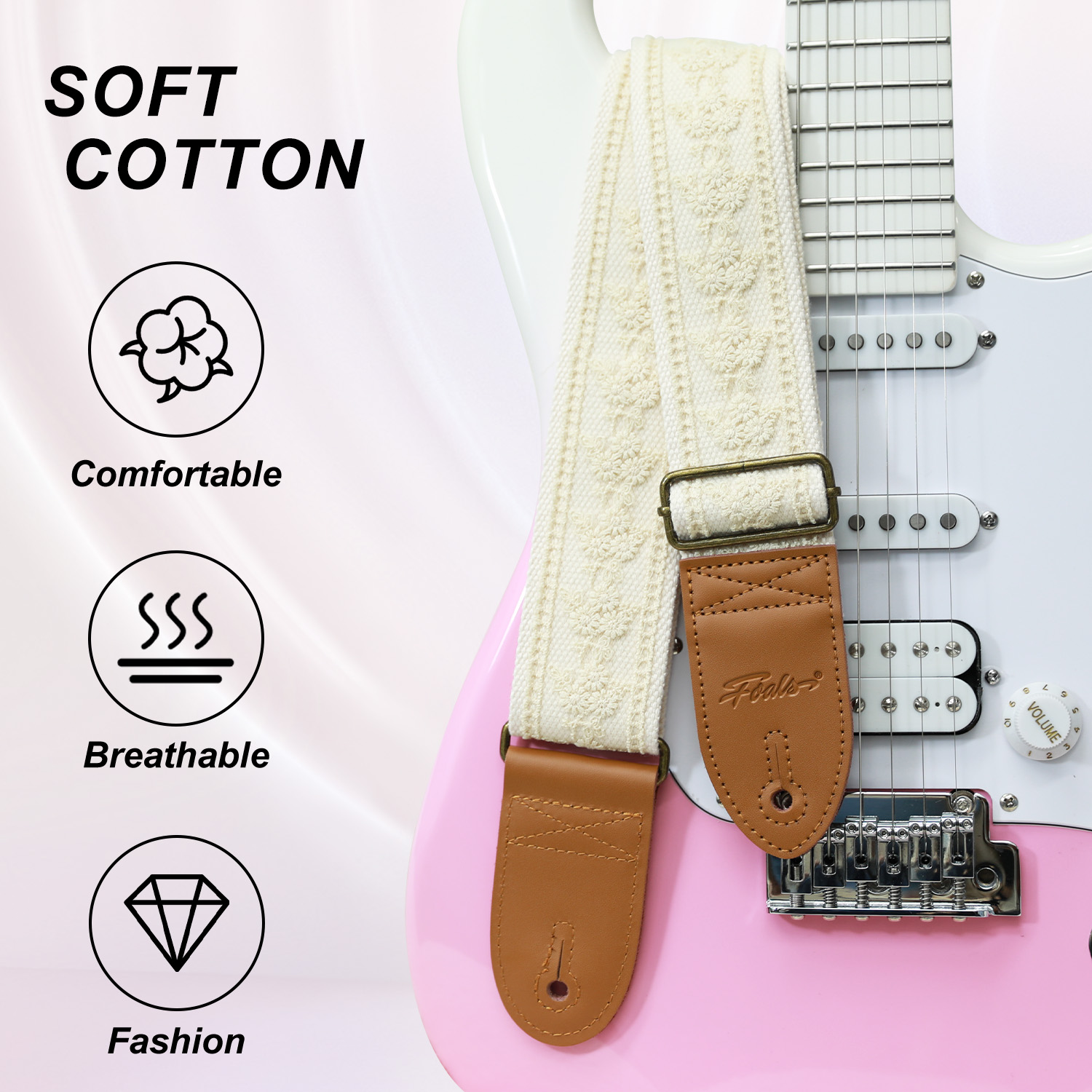 FOALS Guitar Straps Folk Bass  - Musical Instrument Art recension och pris