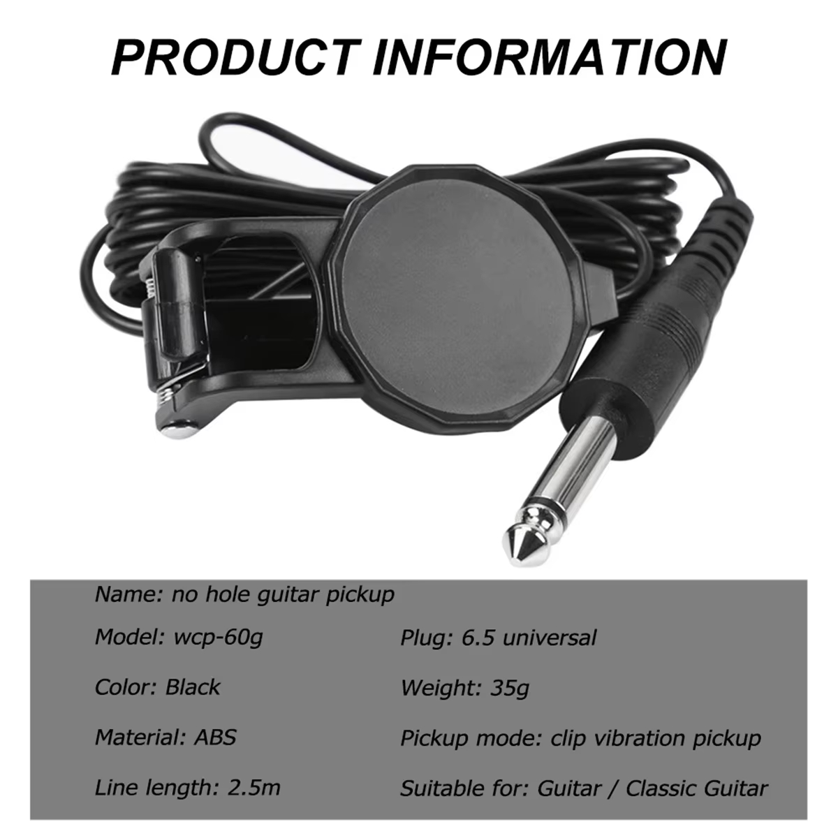 Audio Jack Clip On Pickup/2.5  - Musical Instrument Art recension och pris