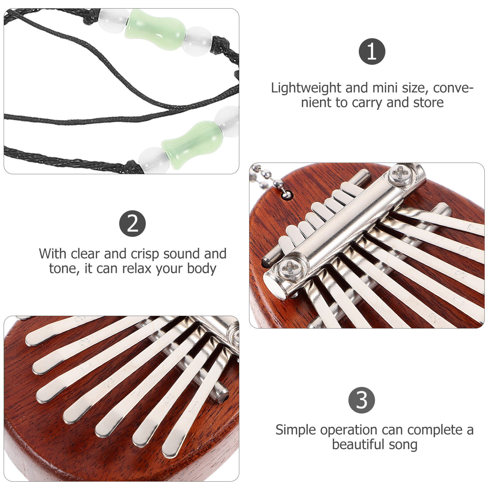 1Set Kalimba Mini 8 Keys Thumb - Musical Instrument Percussion recension och pris