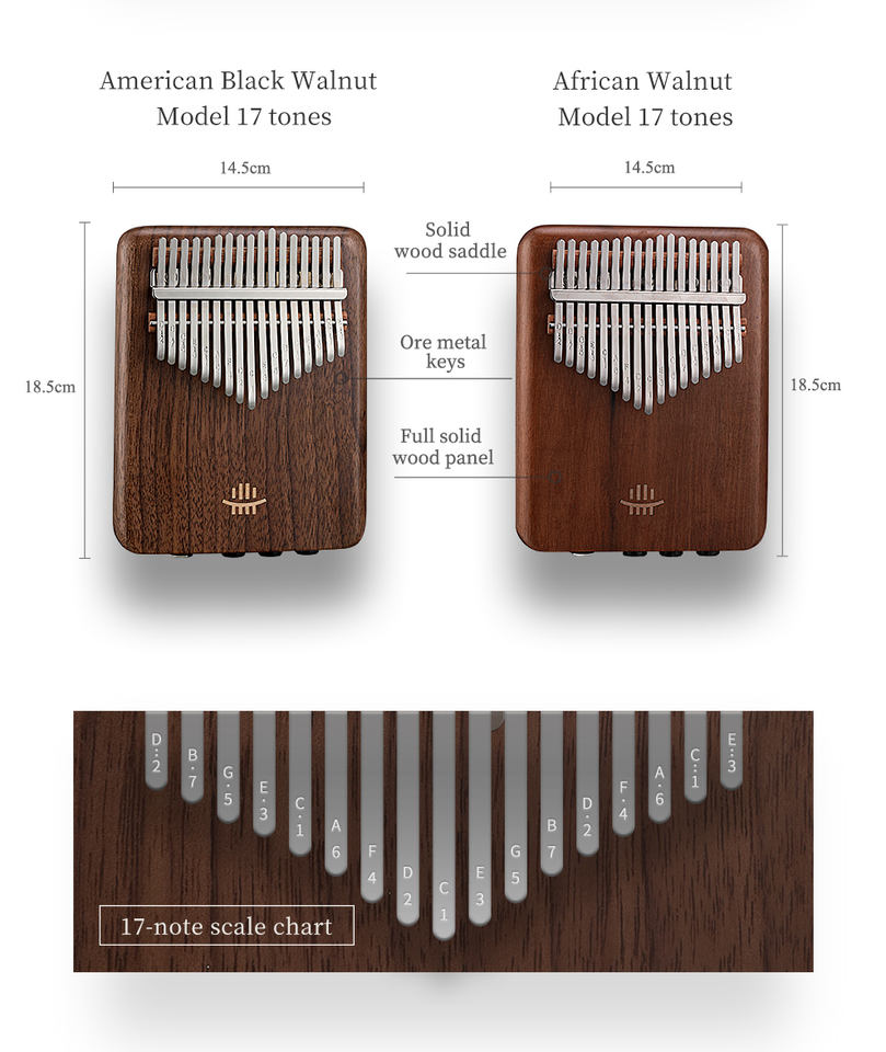 A-17 American Black Walnut Thu - Musical Instrument Percussion recension och pris