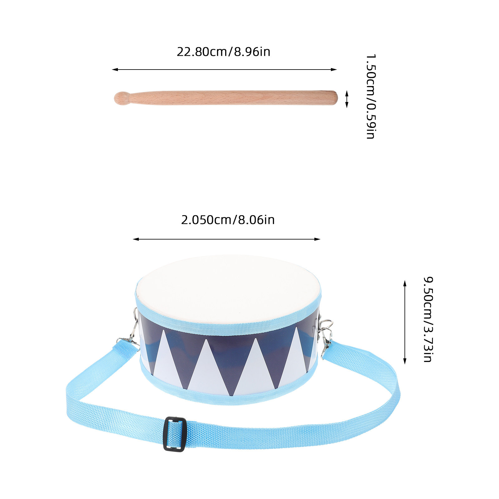 1Set Kids Snare Drum Wooden Pe - Musical Instrument Percussion recension och pris