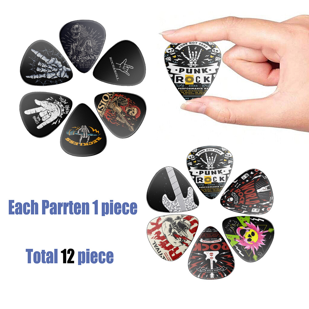 12 Pieces Guitar Picks 0.46mm  - Musical Instrument Art recension och pris