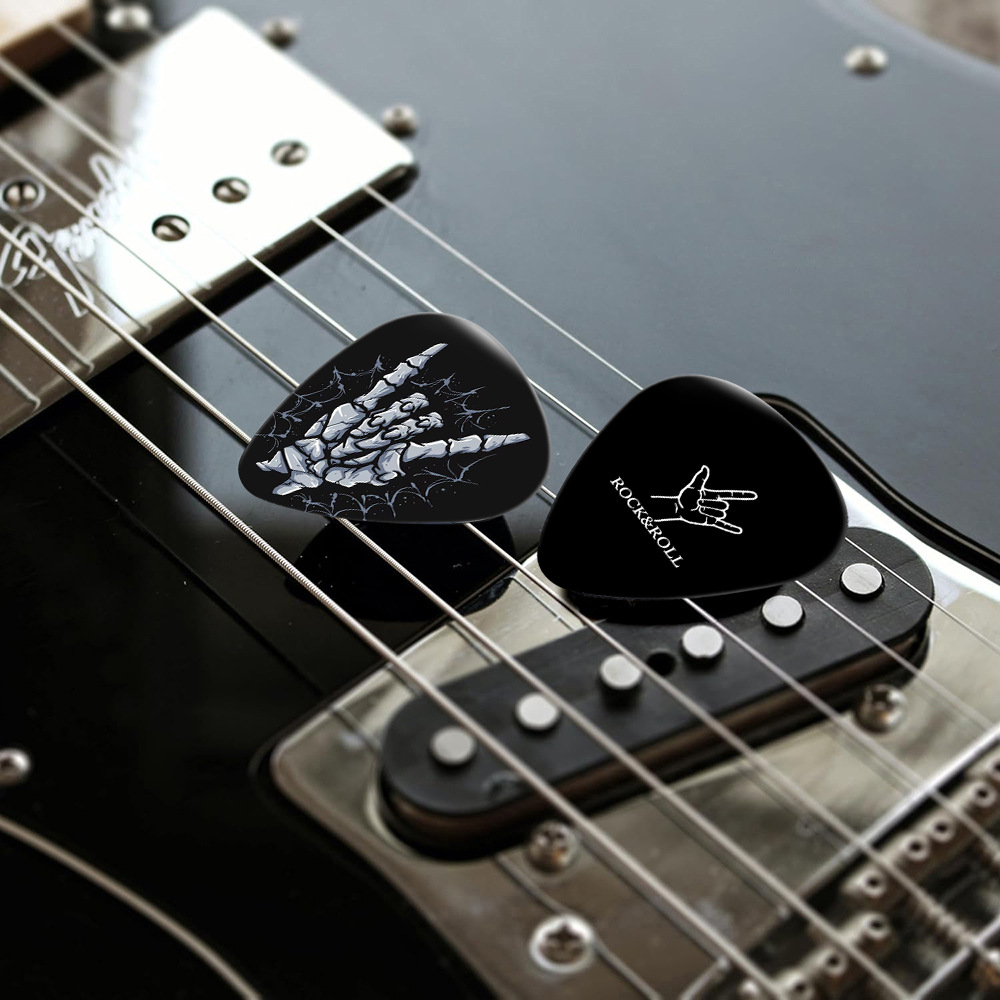 12 Pieces Guitar Picks 0.46mm  - Musical Instrument Art recension och pris