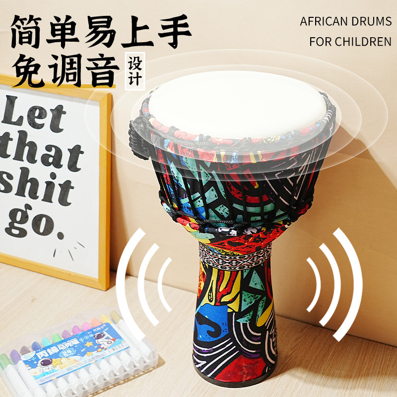 PVC African drum sheepskin 8 i - Musical Instrument Percussion recension och pris