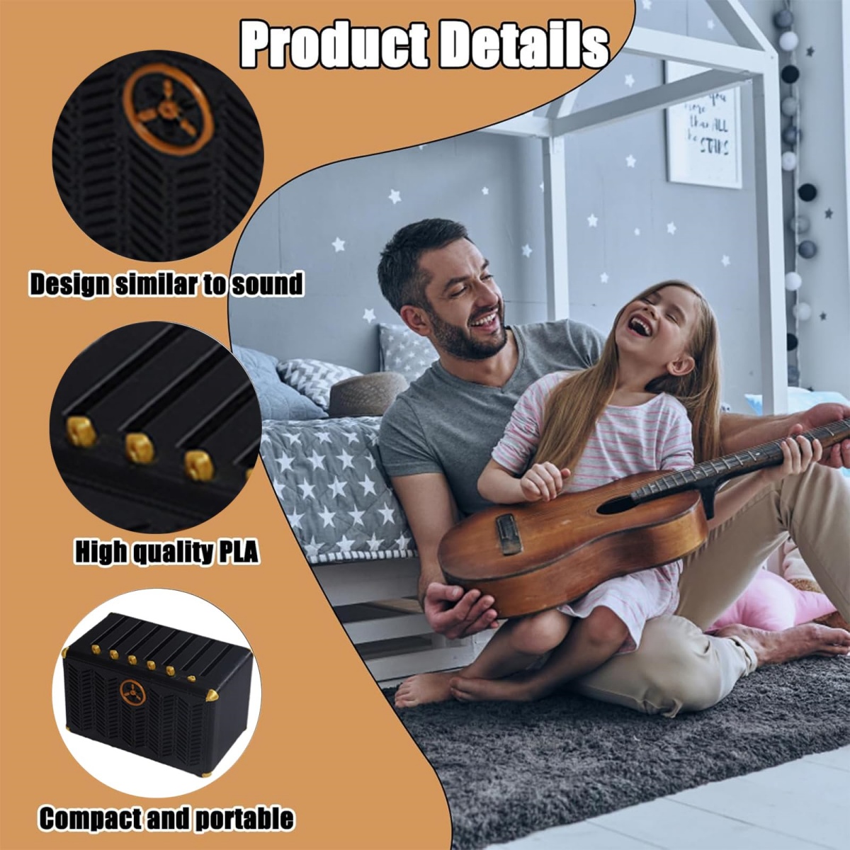 Guitar Pick Holder, 3D Printed - Musical Instrument Cajon recension och pris